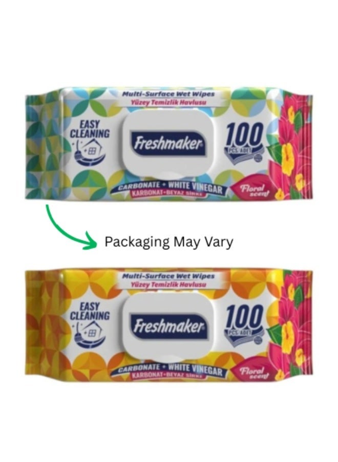 Easy Clean Surface Cleaning Wet Wipes - 100 Count
